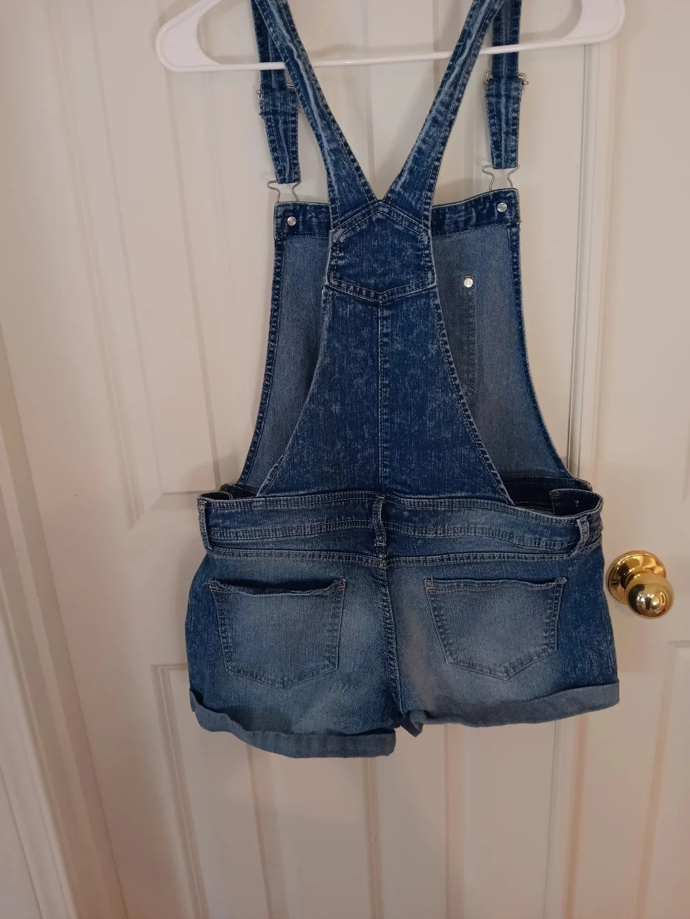 Denim Short Overalls - Blue Women’s Jeans - Picture 2 of 4
